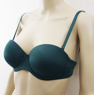 Victoria's Secret PINK Wear Everywhere multi Way Push Up Bra 34B Forest Green